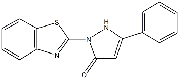 2-(1,3-benzothiazol-2-yl)-5-phenyl-1,2-dihydro-3H-pyrazol-3-one Struktur