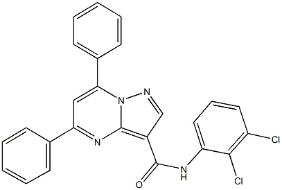 N-(2,3-dichlorophenyl)-5,7-diphenylpyrazolo[1,5-a]pyrimidine-3-carboxamide Struktur