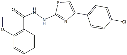 N'-[4-(4-chlorophenyl)-1,3-thiazol-2-yl]-2-methoxybenzohydrazide Struktur