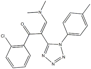 1-(2-chlorophenyl)-3-(dimethylamino)-2-[1-(4-methylphenyl)-1H-tetraazol-5-yl]-2-propen-1-one Struktur