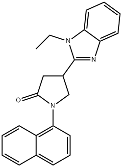 4-(1-ethyl-1H-benzimidazol-2-yl)-1-(1-naphthyl)-2-pyrrolidinone Struktur