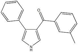 (3-methylphenyl)(4-phenyl-1H-pyrrol-3-yl)methanone Struktur