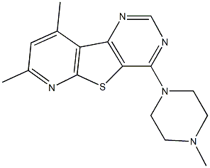 7,9-dimethyl-4-(4-methyl-1-piperazinyl)pyrido[3',2':4,5]thieno[3,2-d]pyrimidine Struktur