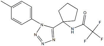 2,2,2-trifluoro-N-{1-[1-(4-methylphenyl)-1H-tetraazol-5-yl]cyclopentyl}acetamide Struktur