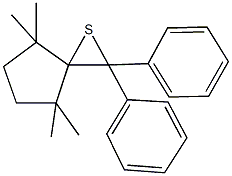 4,4,7,7-tetramethyl-2,2-diphenyl-1-thiaspiro[2.4]heptane Struktur