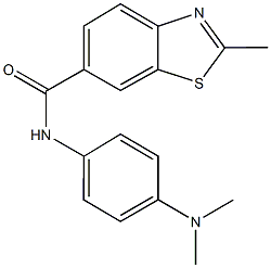 N-[4-(dimethylamino)phenyl]-2-methyl-1,3-benzothiazole-6-carboxamide Struktur