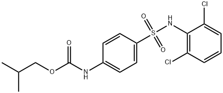 isobutyl 4-[(2,6-dichloroanilino)sulfonyl]phenylcarbamate Struktur