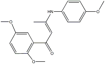 1-(2,5-dimethoxyphenyl)-3-(4-methoxyanilino)-2-buten-1-one Struktur