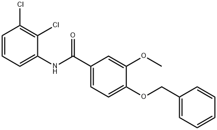 4-(benzyloxy)-N-(2,3-dichlorophenyl)-3-methoxybenzamide Struktur