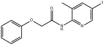 N-(5-iodo-3-methyl-2-pyridinyl)-2-phenoxyacetamide Struktur