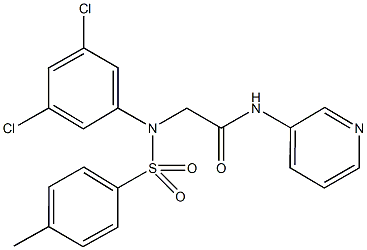 2-{3,5-dichloro[(4-methylphenyl)sulfonyl]anilino}-N-(3-pyridinyl)acetamide Struktur