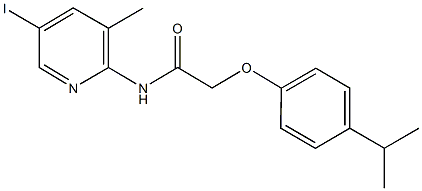 N-(5-iodo-3-methyl-2-pyridinyl)-2-(4-isopropylphenoxy)acetamide Struktur