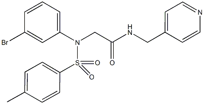 2-{3-bromo[(4-methylphenyl)sulfonyl]anilino}-N-(4-pyridinylmethyl)acetamide Struktur