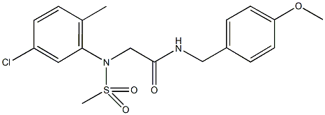 2-[5-chloro-2-methyl(methylsulfonyl)anilino]-N-(4-methoxybenzyl)acetamide Struktur