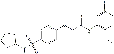 N-(5-chloro-2-methoxyphenyl)-2-{4-[(cyclopentylamino)sulfonyl]phenoxy}acetamide Struktur