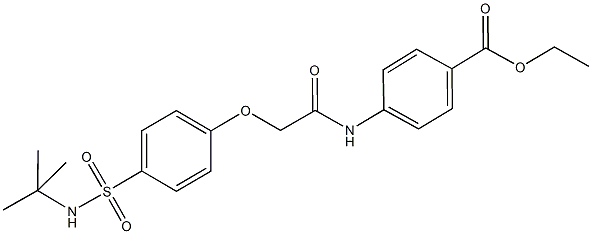 ethyl4-[({4-[(tert-butylamino)sulfonyl]phenoxy}acetyl)amino]benzoate Struktur