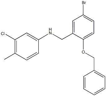 N-[2-(benzyloxy)-5-bromobenzyl]-N-(3-chloro-4-methylphenyl)amine Struktur