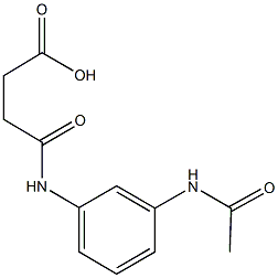 4-[3-(acetylamino)anilino]-4-oxobutanoic acid Struktur