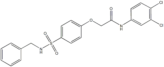 2-{4-[(benzylamino)sulfonyl]phenoxy}-N-(3,4-dichlorophenyl)acetamide Struktur