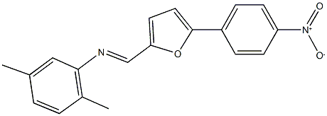 2,5-dimethyl-N-{[5-(4-nitrophenyl)-2-furyl]methylene}aniline Struktur