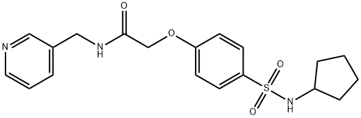 2-{4-[(cyclopentylamino)sulfonyl]phenoxy}-N-(3-pyridinylmethyl)acetamide Struktur