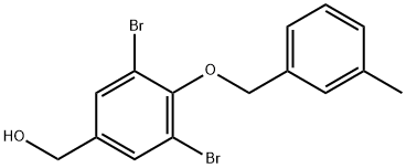 {3,5-dibromo-4-[(3-methylbenzyl)oxy]phenyl}methanol Struktur