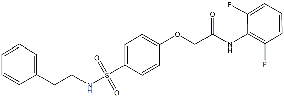 N-(2,6-difluorophenyl)-2-(4-{[(2-phenylethyl)amino]sulfonyl}phenoxy)acetamide Struktur