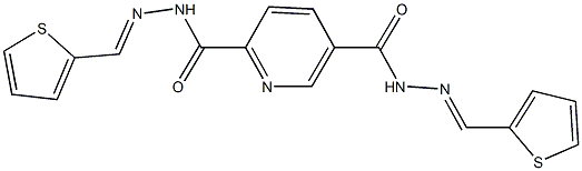 N'~2~,N'~5~-bis(2-thienylmethylene)-2,5-pyridinedicarbohydrazide Struktur