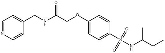 2-{4-[(sec-butylamino)sulfonyl]phenoxy}-N-(4-pyridinylmethyl)acetamide Struktur