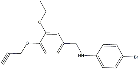 N-(4-bromophenyl)-N-[3-ethoxy-4-(2-propynyloxy)benzyl]amine Struktur