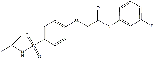 2-{4-[(tert-butylamino)sulfonyl]phenoxy}-N-(3-fluorophenyl)acetamide Struktur