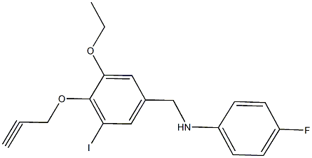 N-[3-ethoxy-5-iodo-4-(2-propynyloxy)benzyl]-N-(4-fluorophenyl)amine Struktur