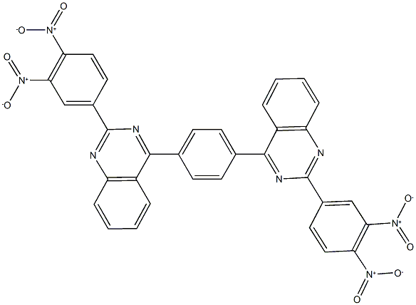 2-{3,4-dinitrophenyl}-4-[4-(2-{3,4-dinitrophenyl}-4-quinazolinyl)phenyl]quinazoline Struktur