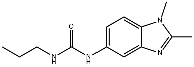 N-(1,2-dimethyl-1H-benzimidazol-5-yl)-N'-propylurea Struktur