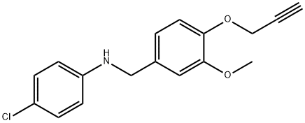 4-chloro-N-[3-methoxy-4-(2-propynyloxy)benzyl]aniline Struktur