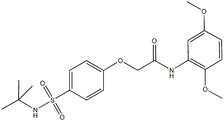 2-{4-[(tert-butylamino)sulfonyl]phenoxy}-N-(2,5-dimethoxyphenyl)acetamide Struktur