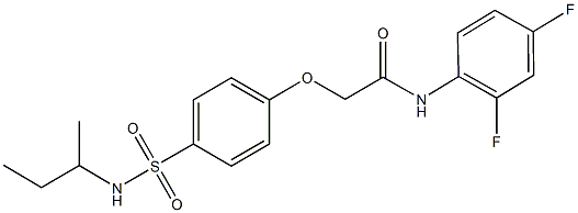 2-{4-[(sec-butylamino)sulfonyl]phenoxy}-N-(2,4-difluorophenyl)acetamide Struktur