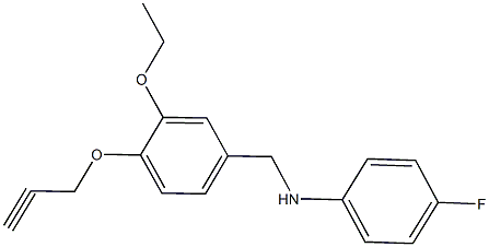 N-[3-ethoxy-4-(2-propynyloxy)benzyl]-N-(4-fluorophenyl)amine Struktur