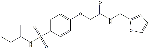 2-{4-[(sec-butylamino)sulfonyl]phenoxy}-N-(2-furylmethyl)acetamide Struktur