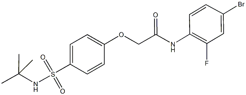 N-(4-bromo-2-fluorophenyl)-2-{4-[(tert-butylamino)sulfonyl]phenoxy}acetamide Struktur