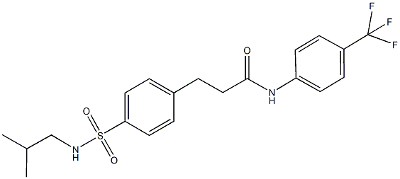 3-{4-[(isobutylamino)sulfonyl]phenyl}-N-[4-(trifluoromethyl)phenyl]propanamide Struktur