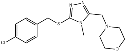 4-chlorobenzyl 4-methyl-5-(4-morpholinylmethyl)-4H-1,2,4-triazol-3-yl sulfide Struktur