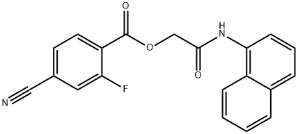 2-(1-naphthylamino)-2-oxoethyl 4-cyano-2-fluorobenzoate Struktur