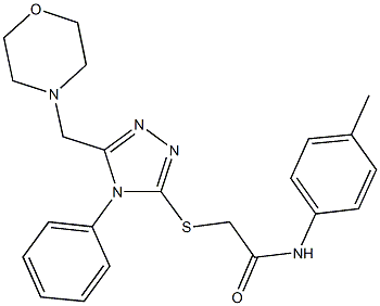 N-(4-methylphenyl)-2-{[5-(4-morpholinylmethyl)-4-phenyl-4H-1,2,4-triazol-3-yl]sulfanyl}acetamide Struktur