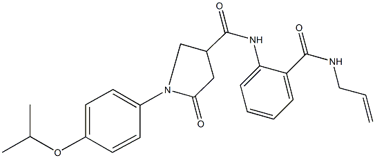 N-{2-[(allylamino)carbonyl]phenyl}-1-(4-isopropoxyphenyl)-5-oxo-3-pyrrolidinecarboxamide Struktur