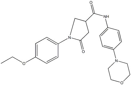 1-(4-ethoxyphenyl)-N-[4-(4-morpholinyl)phenyl]-5-oxo-3-pyrrolidinecarboxamide Struktur