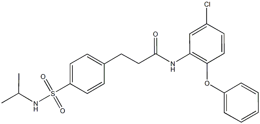 N-(5-chloro-2-phenoxyphenyl)-3-{4-[(isopropylamino)sulfonyl]phenyl}propanamide Struktur