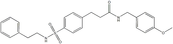 N-(4-methoxybenzyl)-3-(4-{[(2-phenylethyl)amino]sulfonyl}phenyl)propanamide Struktur