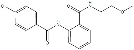 2-[(4-chlorobenzoyl)amino]-N-(2-methoxyethyl)benzamide Struktur