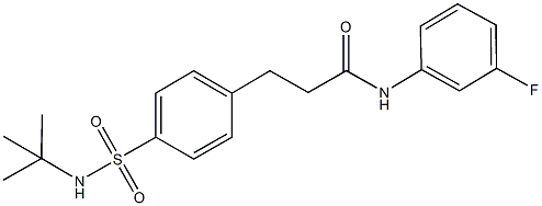 3-{4-[(tert-butylamino)sulfonyl]phenyl}-N-(3-fluorophenyl)propanamide Struktur